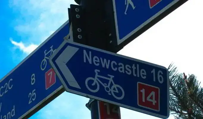 C2C bike ride Sign post